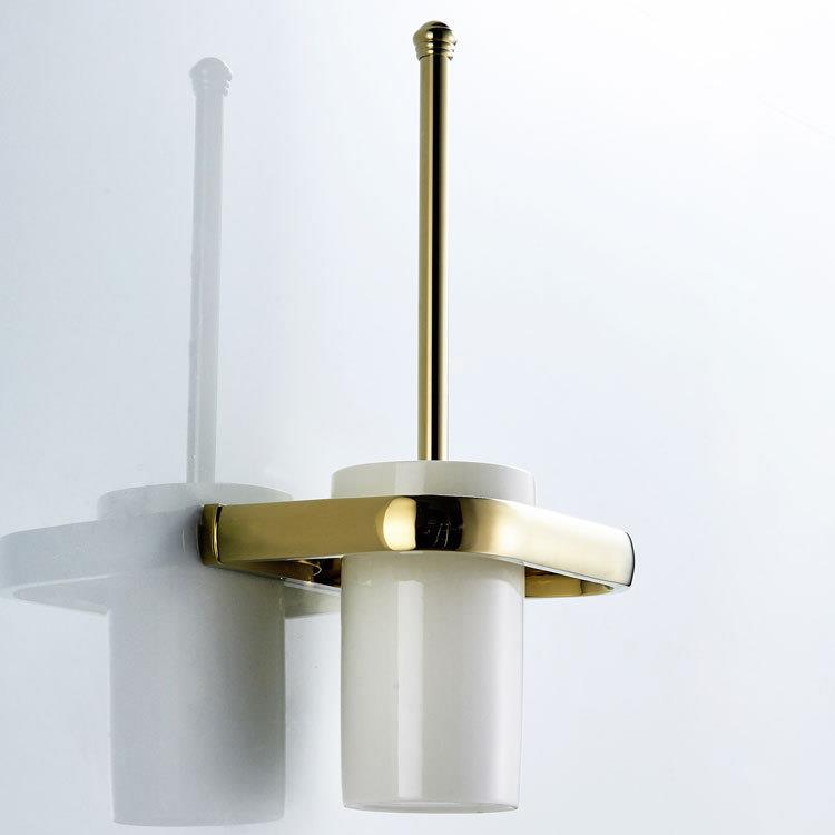 新款直销镀锆金色黄铜马桶刷厕刷套装卫生间马桶刷架厕所刷带马桶