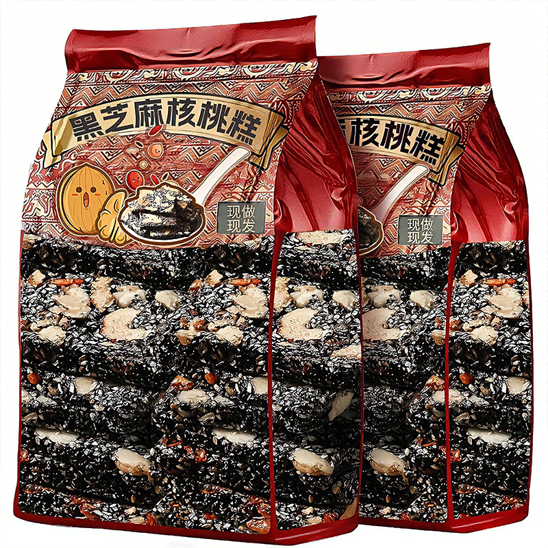 黑芝麻红枣核桃软糕切糕孕妇小吃健康零食无添加蔗糖补气血独立装