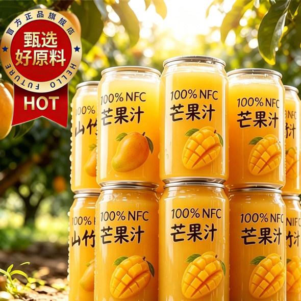 【100%NFC】芒果汁官方旗舰店无添加鲜榨芒果汁饮料整箱纯芒果汁