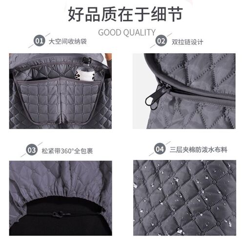 婴儿推车挡风罩通用型冬季保暖防雨罩宝宝伞车全包围加厚防寒防冻
