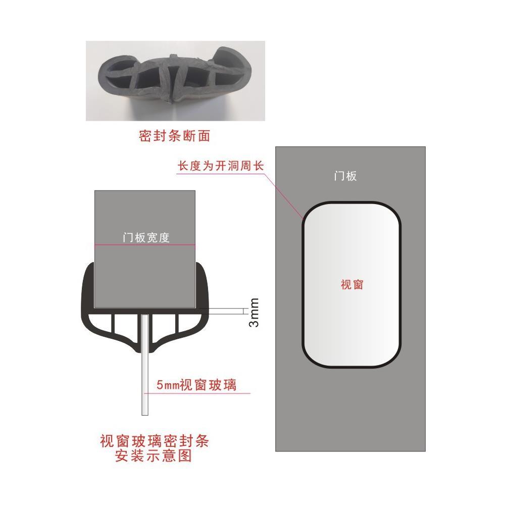 喷烤漆房净化房夹心岩棉板门视窗玻璃橡胶密封嵌条压条三口条配件