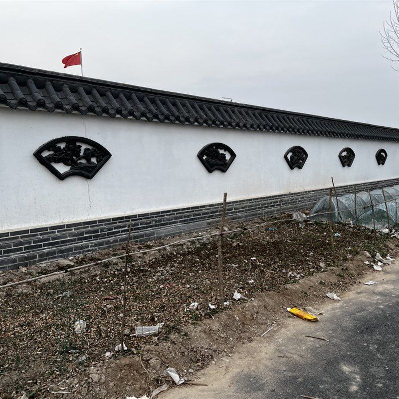 镂空砖雕中式窗花格镂空砖雕古建围墙窗花装饰中式院墙镂空花窗