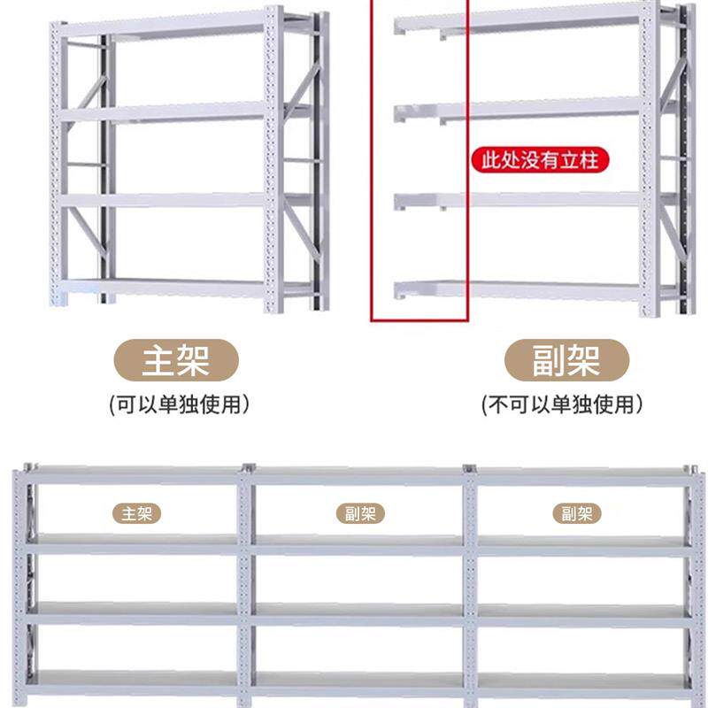 仓储货架置物架落地多层家用仓库储物架钢制加厚收纳架展示架子