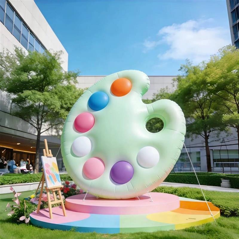 充气颜料盘画笔气模商业美陈开业活动布置网红打卡拍照装置定制