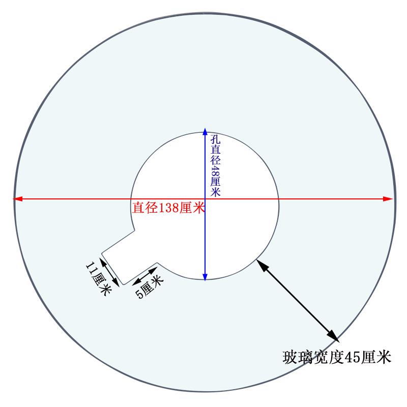 圆桌火锅转盘玻璃饭店家用桌面玻璃空心旋转轴餐桌转盘玻璃台转台