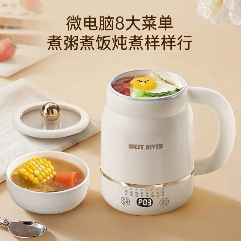 2025新款智能养生烧水炖锅小型办公室煮粥炖煮一体电热水壶电炖杯