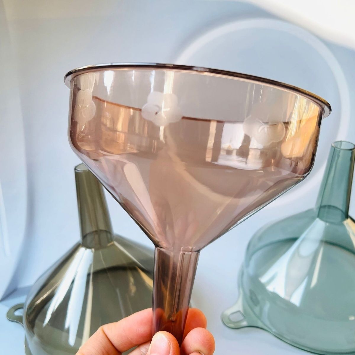 塑料漏斗大号宽口工具厨房口径透明加厚分装酒漏液体家用