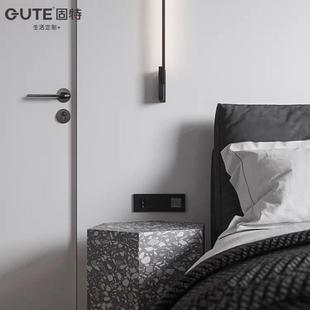 固特北欧风门锁室内卧室静音磁吸分体锁实木房门锁简约家用通用型