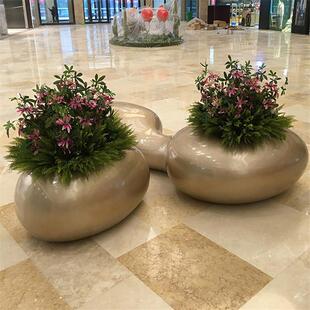 玻璃钢座椅创意现代船型商场休闲椅户外公共机场休息区异形花盆椅