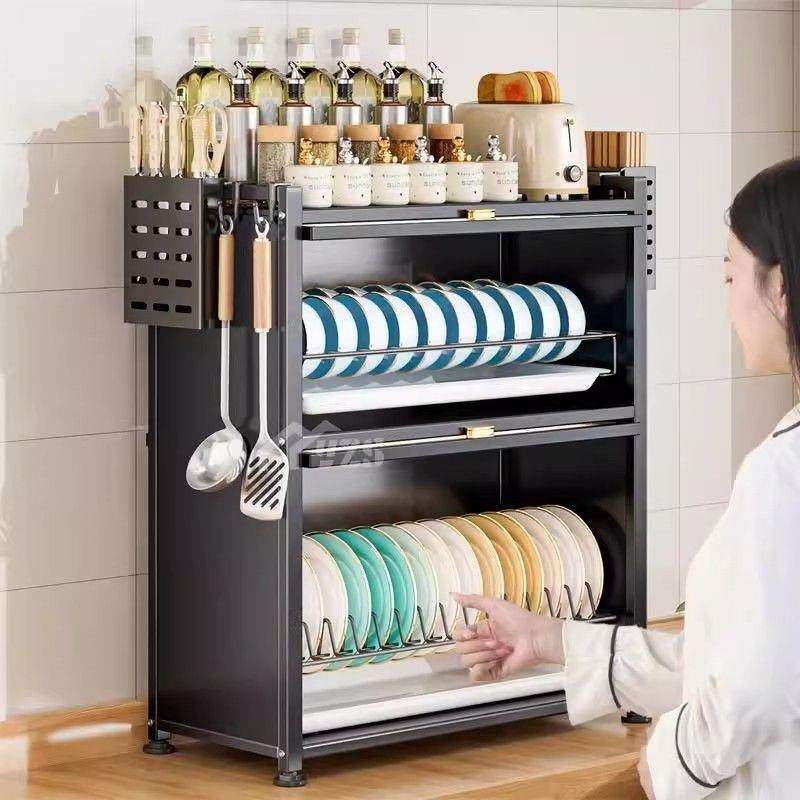厨房碗柜置物架多功能沥水架台面家用带门碗筷碗盘架子防虫收纳zz,3C数码配件,USB灯,淘宝优惠券,粉丝福利购,淘宝优惠卷