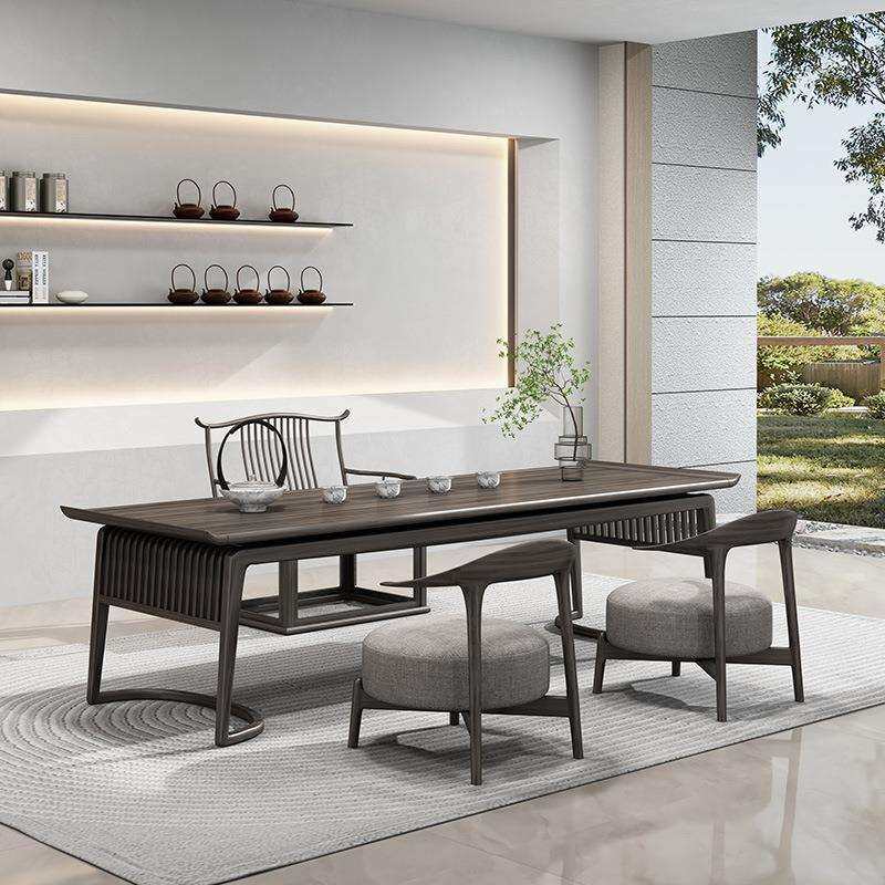 榻榻米茶桌禅意日式宋式美学椅组合新中式实木泡茶室茶空间办公室