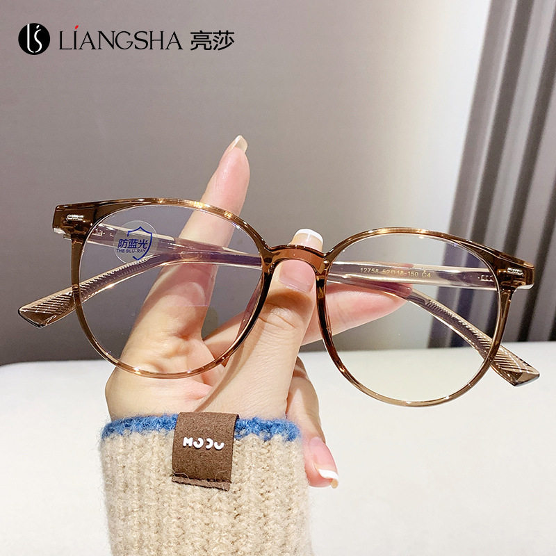 冷茶色椭圆防蓝光平光镜女时尚街拍素颜眼睛架复古tr90近视眼镜框,ZIPPO/瑞士军刀/眼镜,眼镜架,淘宝优惠券,粉丝福利购,淘宝优惠卷