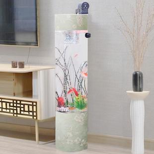 新款亚克力鱼缸立式落地圆柱体金鱼缸增氧客厅电视柜旁鱼缸水族箱