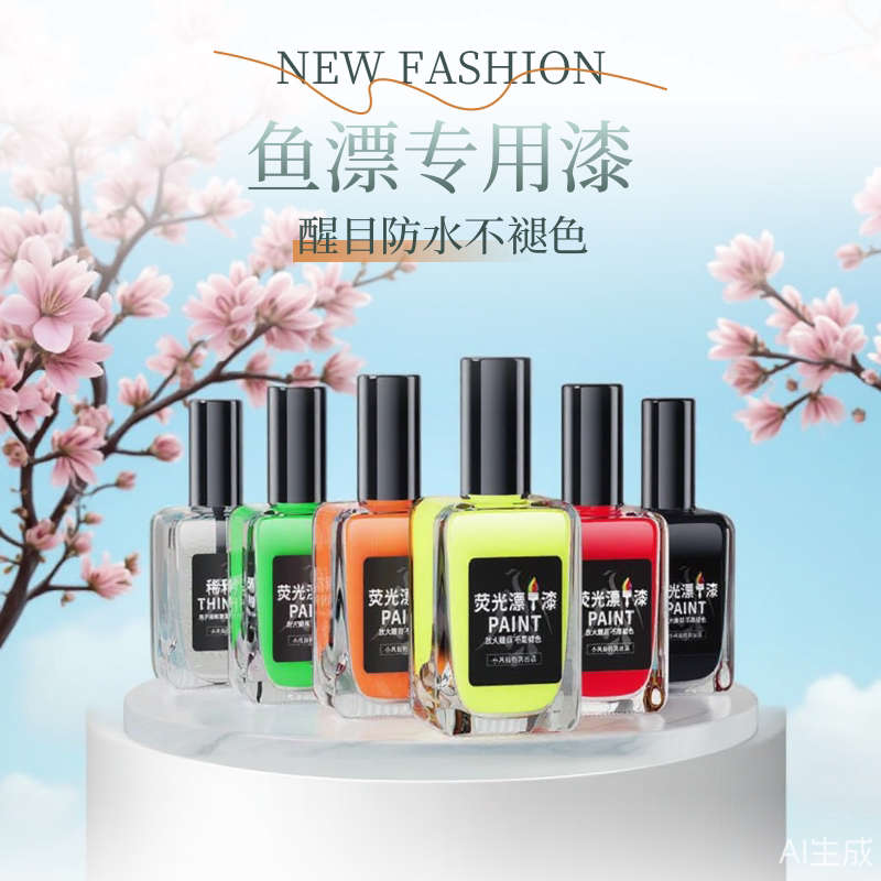 浮漂油漆漂尾荧光漆加粗醒目防水上色漆漂漆漂尾漆进口漂尾漆漂尾