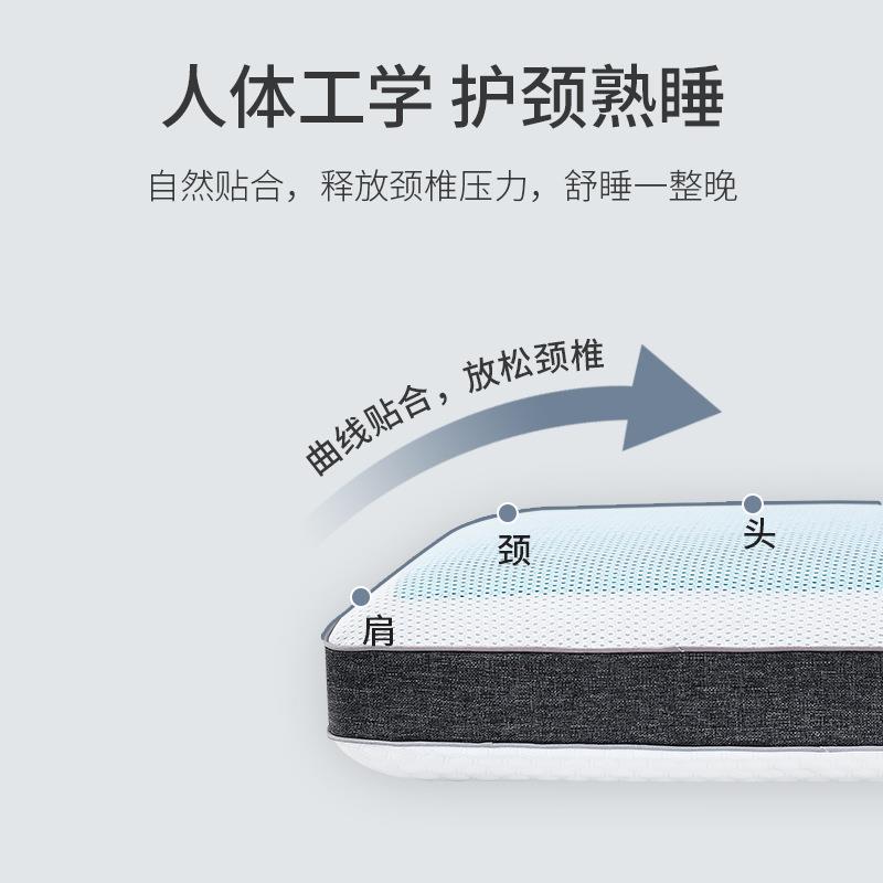 直销新款跨境夏季凝胶慢回弹记忆棉护颈椎枕芯面包枕清凉凝胶枕头