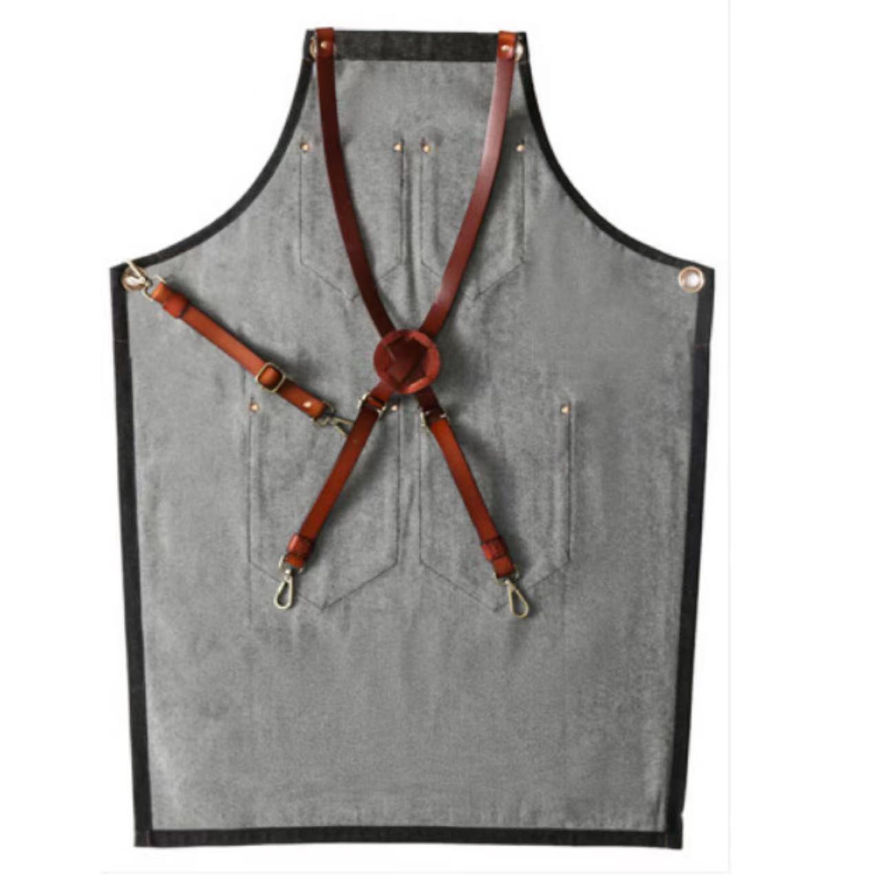 直销新款色织牛仔水洗帆布多颜色多款式咖啡宾馆餐饮酒店工作围裙