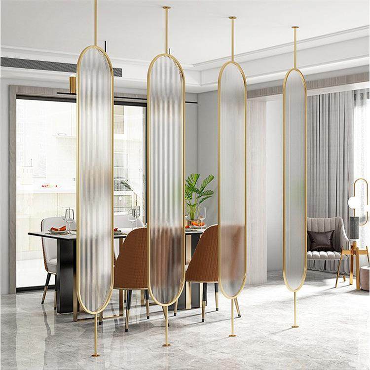 直销新款可旋转钢化玻璃屏风北欧轻奢隔断简约客厅玄关遮挡墙卧室