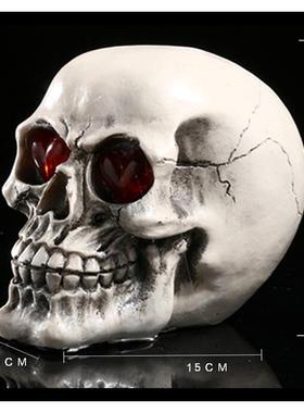 直销新款树脂骷髅头LED头骨工艺品个性摆件外贸供货办公室摆件万