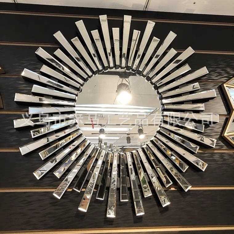 直销新款2024浴室镜轻奢拼镜浴室太阳镜墙面装饰镜壁炉玄关挂镜卫