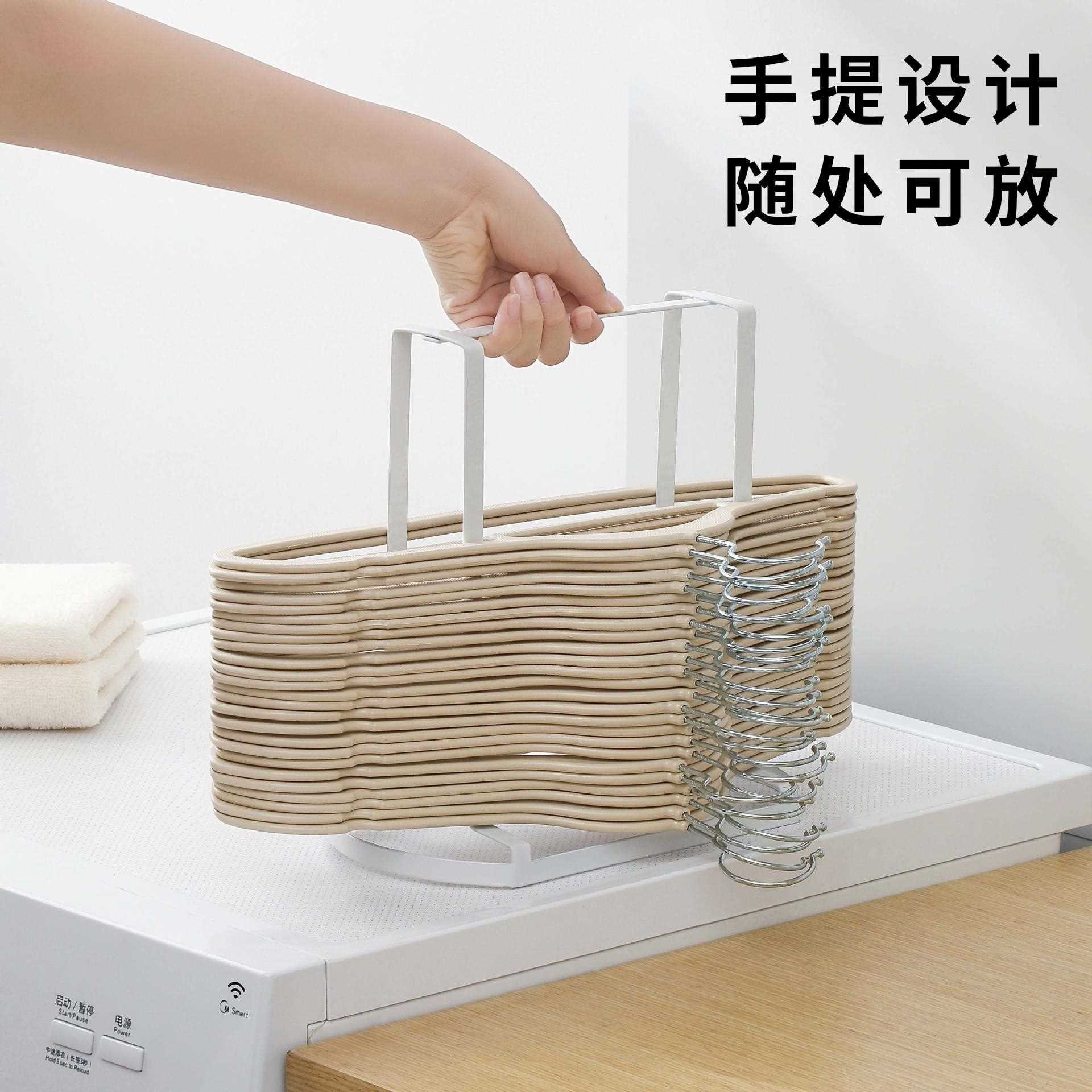 直销新款衣架收纳架壁挂免打孔阳台挂钩衣撑整理置物架晾放晒衣挂