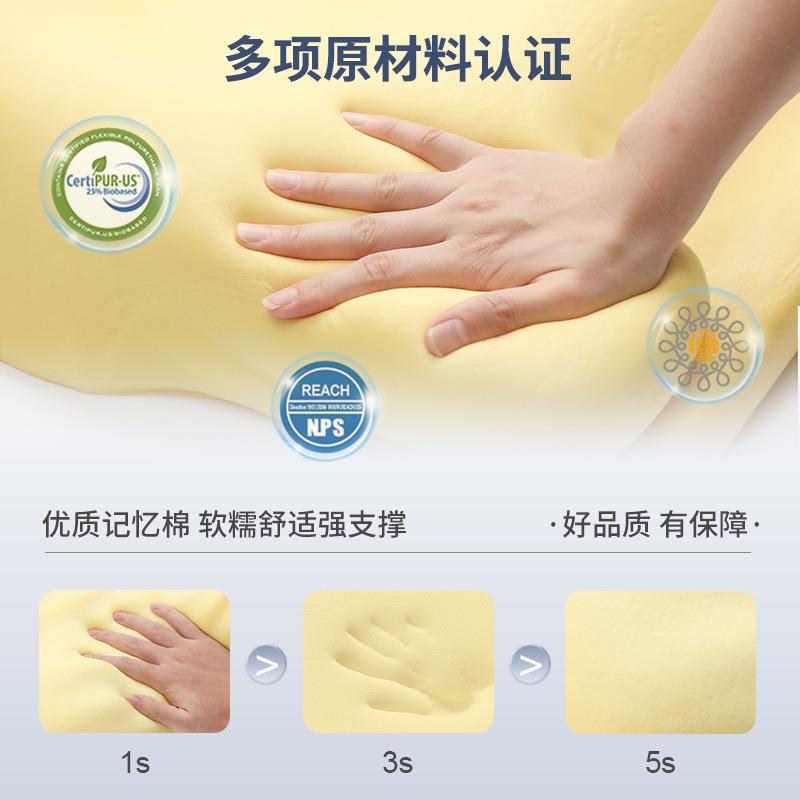 直销新款跨境定制太空记忆枕蝴蝶形枕头亚马逊异形冰丝护颈椎记忆