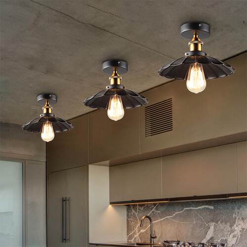 新款直销loft美式工业风乡村复古灯具玄关过道灯餐厅走廊单头吊灯