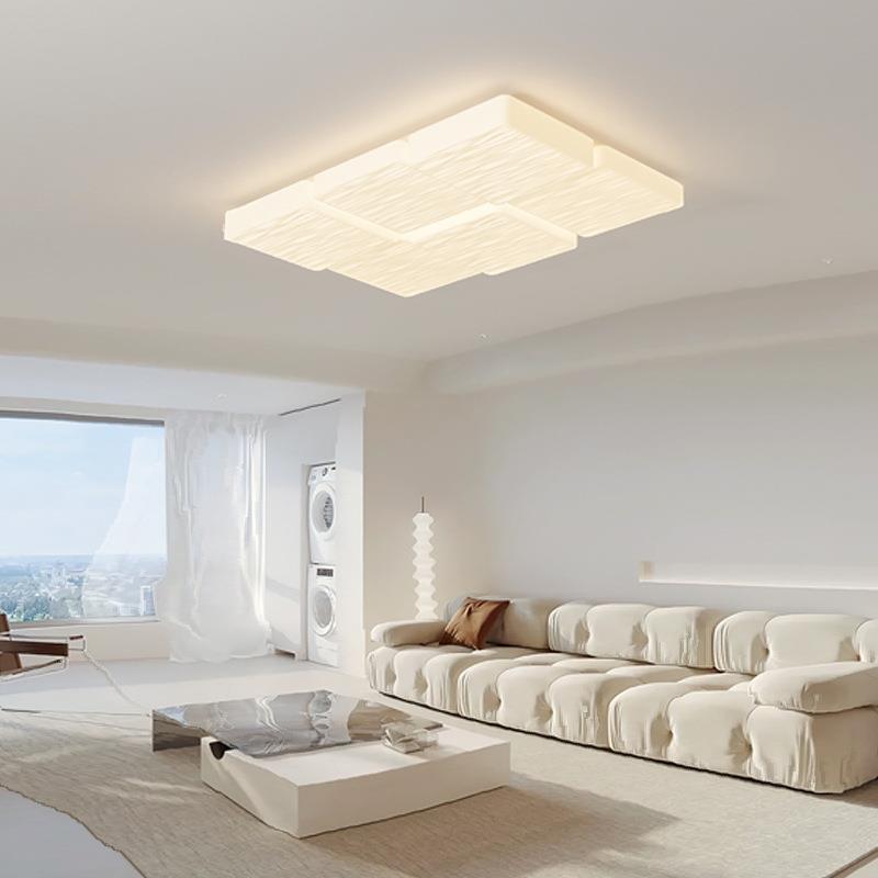 直销新款奶油风客厅主灯现代简约大气护眼吸顶灯全光谱led客厅过