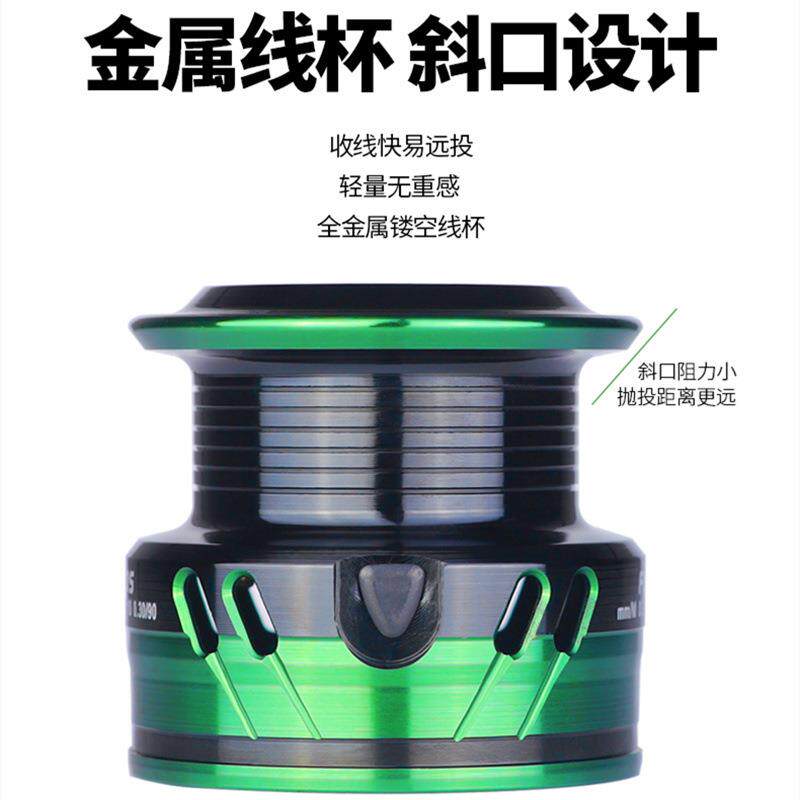 直销新款飞鹭金属路亚纺车轮微物轮子海竿浅线杯远投海杆渔轮钓鱼