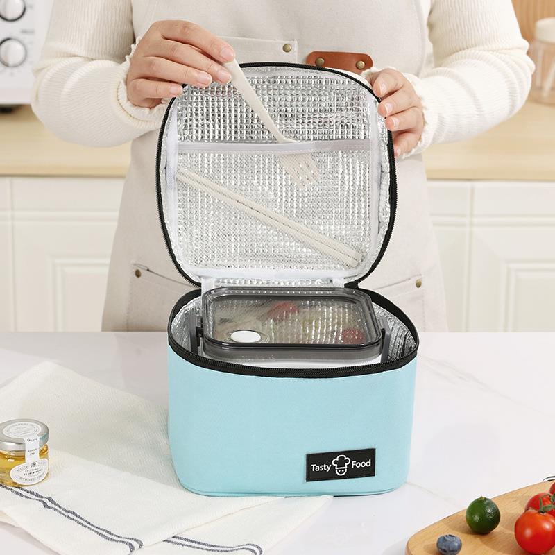 直销新款手提便当包外卖学生上班族打包带饭保温袋便携铝箔加厚饭