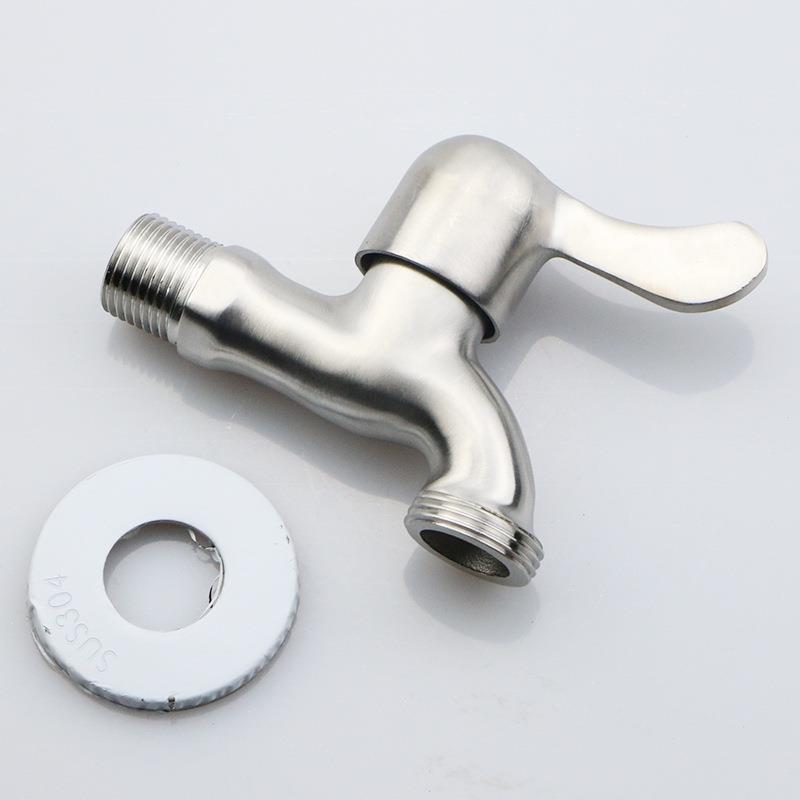 直销新款304不锈钢精铸洗衣机水龙头 快开冷热6分出水水龙头 洁具