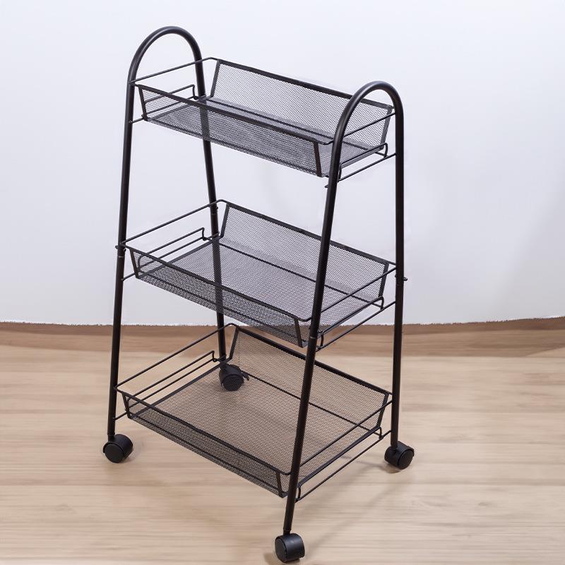 直销新款多层小推车置物架收纳架储物架零食书架厨房浴室卫生间可