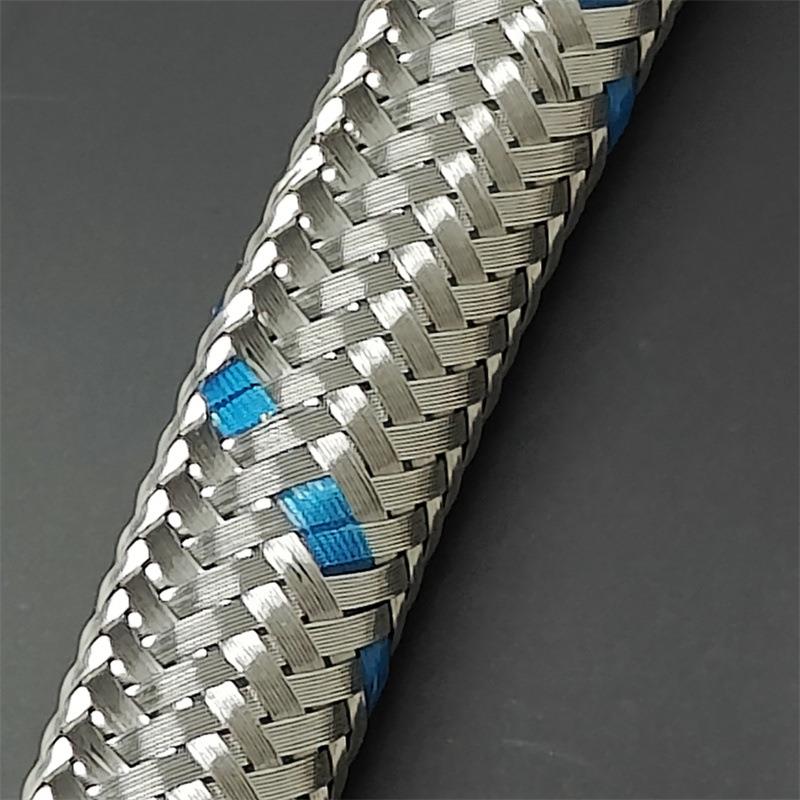 直销新款304不锈钢编织金属软管菜盆龙头尖头软管面盆龙头冷热进