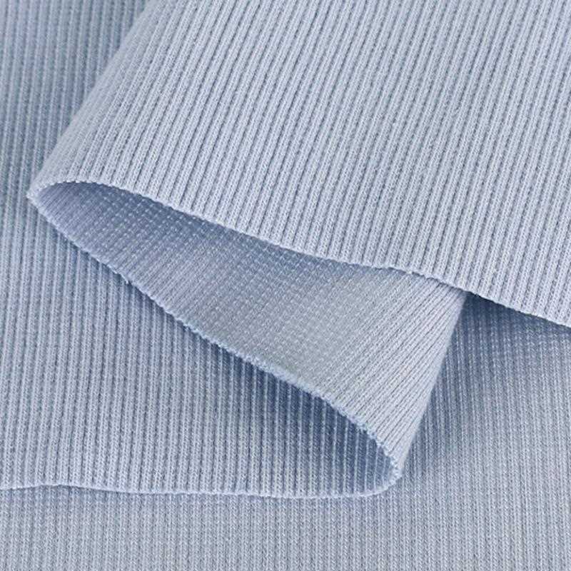 直销新款现货21支全涤2*2罗纹面料 罗口领口袖口下摆氨纶针织卫衣
