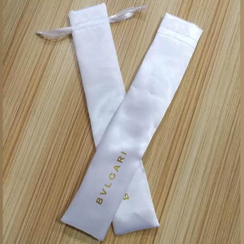 直销新款生产折扇专用布套仿绸布束口色丁袋纯手工扇子袋