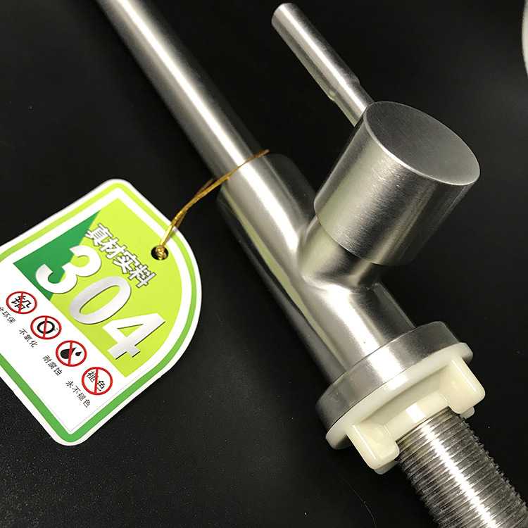新款直销广东304不锈钢单冷水龙头厨房菜盆龙头立式龙头大弯七字8