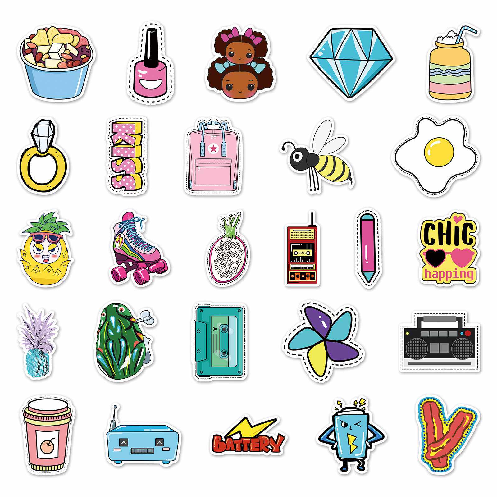 新款直销103张VSCO行李箱贴纸个性创意涂鸦防水旅行箱笔记本电脑