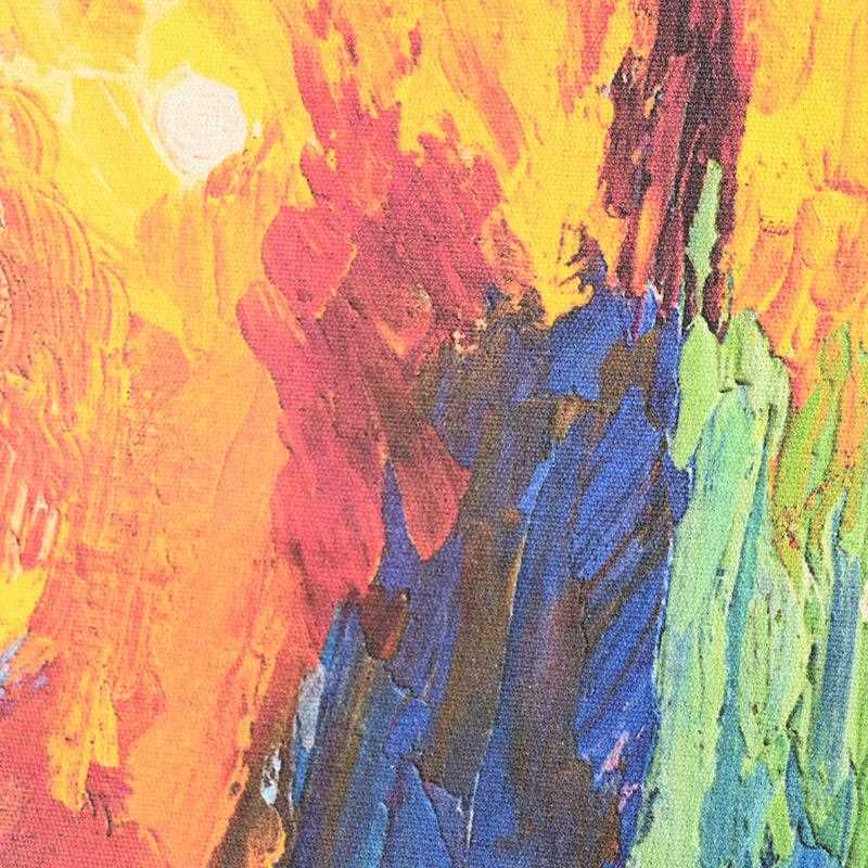 直销新款手提帆布袋定制水墨画帆布礼品袋印刷广告宣传学生单肩帆