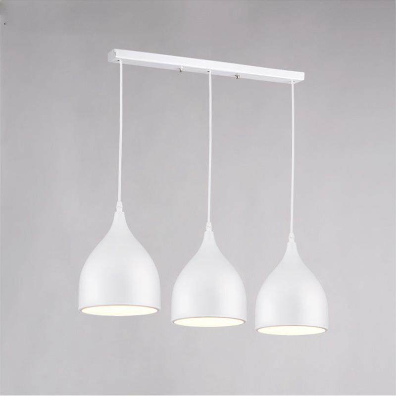 直销新款LED吊灯现代简约餐厅灯3头创意北欧三头饭厅灯吧台灯饭桌