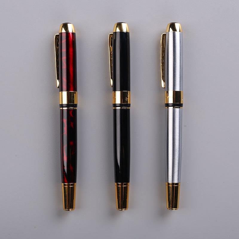 直销新款金属钢笔依金笔/宝珠笔 外贸商务礼品钢笔可刻字黑色水笔