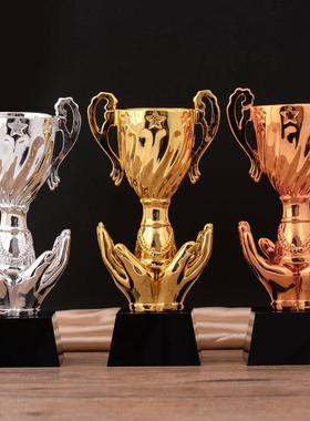 直销新款金属奖杯定制公司年会颁奖奖杯比赛奖励奖杯可刻字树脂工