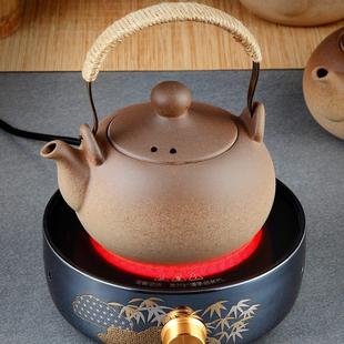 陶壶提梁壶电陶炉炭火煮水壶耐高温家用粗陶侧把壶煮茶壶明火单壶