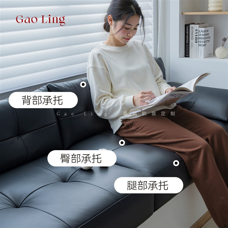 新款防水生态皮大黑熊飘窗沙发垫实木防滑窗台垫阳台卡座垫子定制