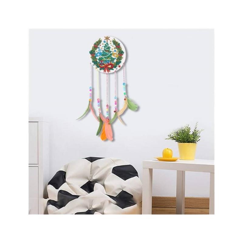 Garland Christmas Tree Diamond Drawing Wind Chime Hanging Co