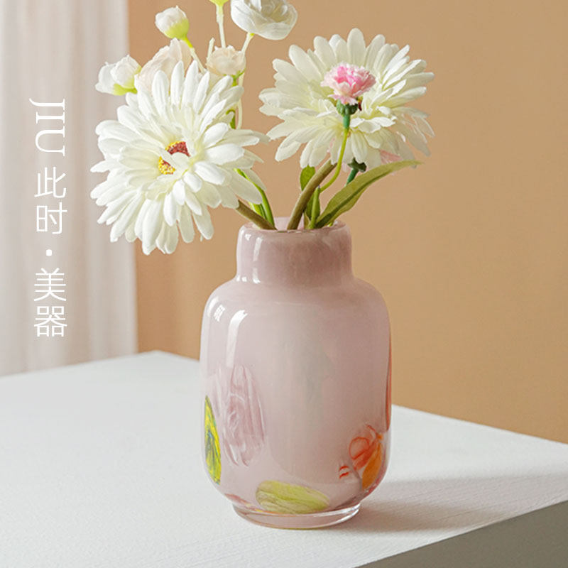 JIU北方欧彩色点点玉粉花瓶