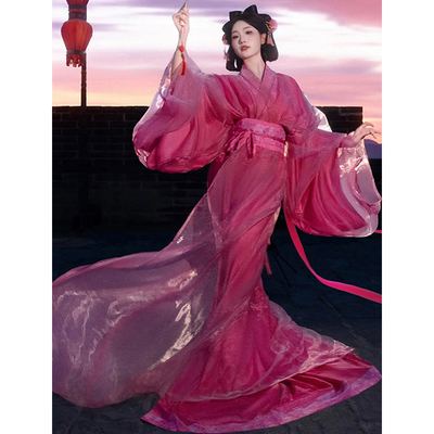 战国袍妲己同款汉服交领大袖衫女