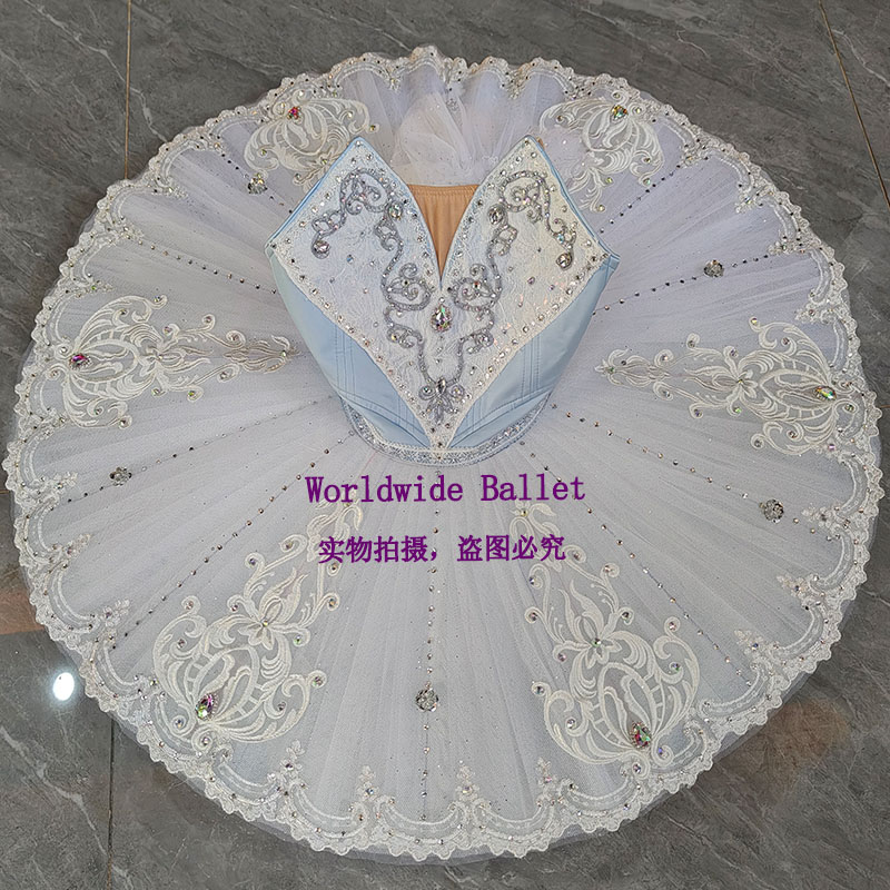 蓝鸟银仙子变奏芭蕾裙演出tutu大人儿童专业定制兔兔裙比赛表演服