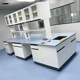 实验台实验室工作台全钢中央边台带试剂架化验室操作台陕西实验桌