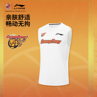 速干无袖 CBA运动背心广东山西篮球健身训练美式 t恤 26赛季 李宁25