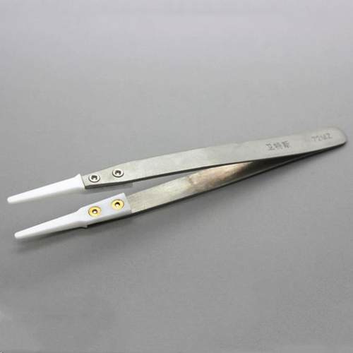 卫特斯WEITESI72-MZ平头陶瓷镊子扁头无感镊子扁平嘴晶元片镊子