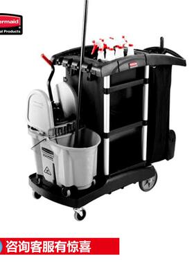 rubbermaid乐柏美大容量清洁推车行政系列黑色新款1861429